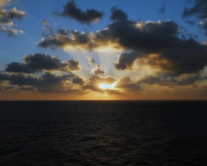 Sunrise Somewhere Over the Atlantic